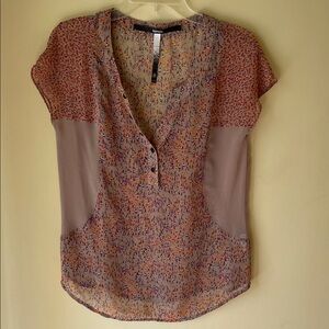 Kensie Multicolor Printed Top Size Small
